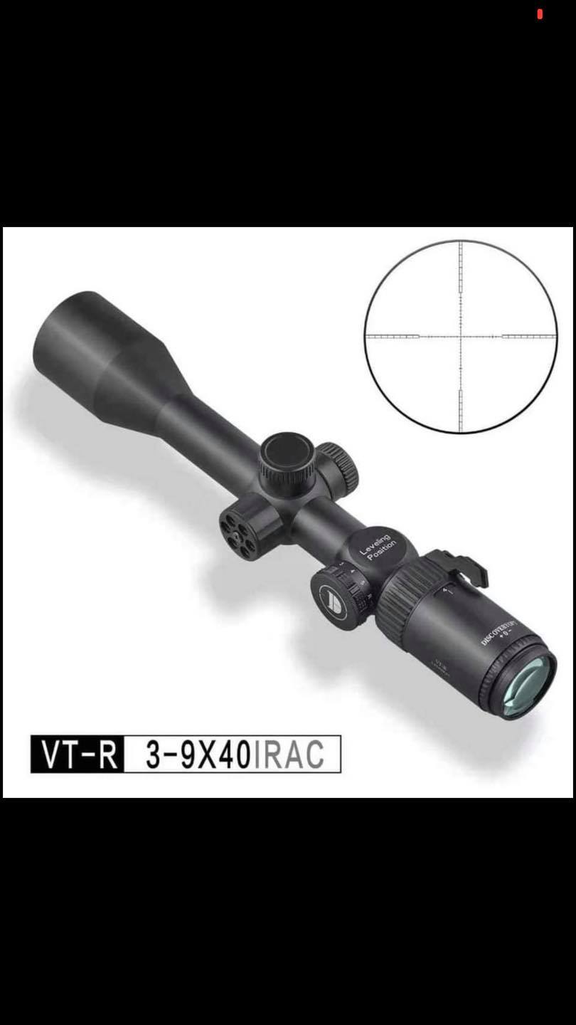 กล้องdiscovery VTR 3-9x40 AC มีไฟแดง/เขียว....สายอวกาศ ระยะ 5-100 เมตร คอท่อ 25 มิลลิเมตร ยาวแค่ 12 นิ้ว มีเดือยหมุนซูมและเลขซูมในช่องทันสมัยมากๆ มีปรับตาหลัง+/- หน้าเลน40มิลลิเมตร