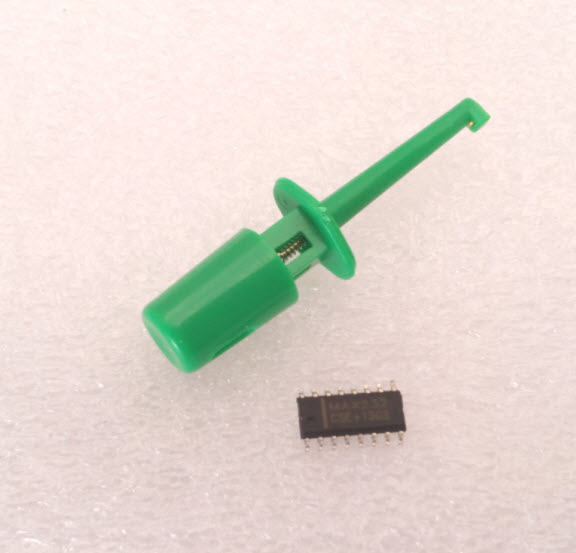 (GREEN) Hook Clip Test Probe for Electronic ( CLIP TEST J)