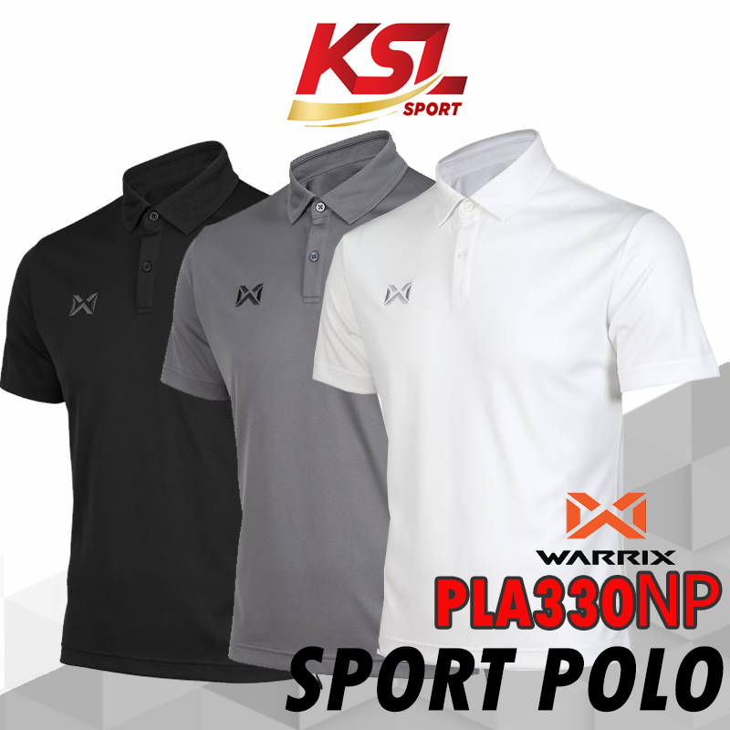 WARRIX เสื้อโปโลรุ่น WA-PLA330NP วาริกซ์ ไม่มีกระเป๋าสีล้วน