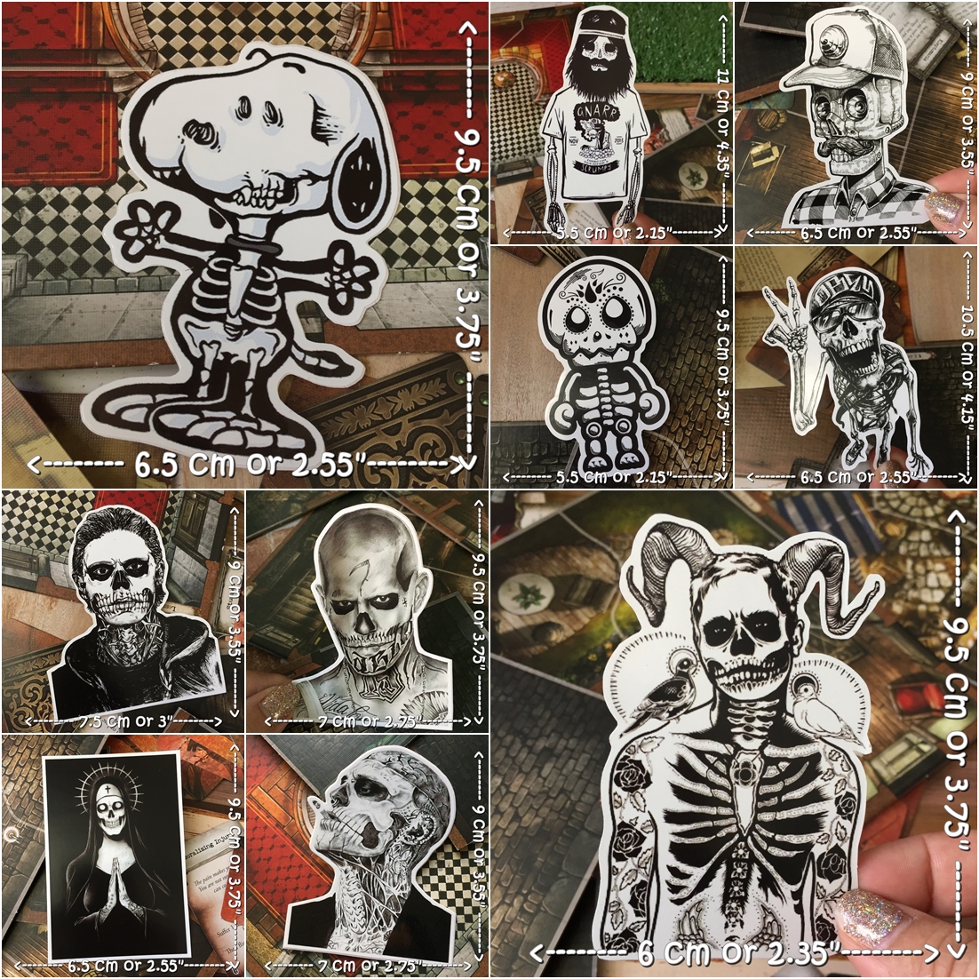 ปีศาจ ฮาโลวีน สติกเกอร์ เคลือบกันน้ำ ติดกระเป๋าเดินทาง มอเตอร์ไซด์ Laptop เคสโทรศัพท์ กระบอกน้ำ Waterproof Decal Sticker