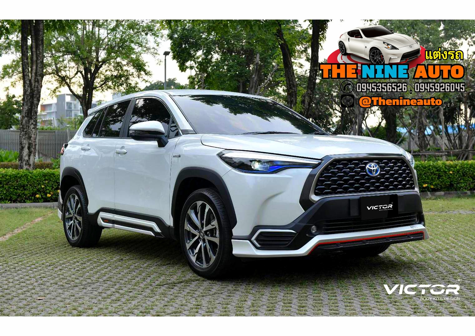 ชุดแต่งโคโรลล่า ครอส Corolla Cross แบบ Victor ชุด 5 ชิ้น(มีสปอยเลอร์)