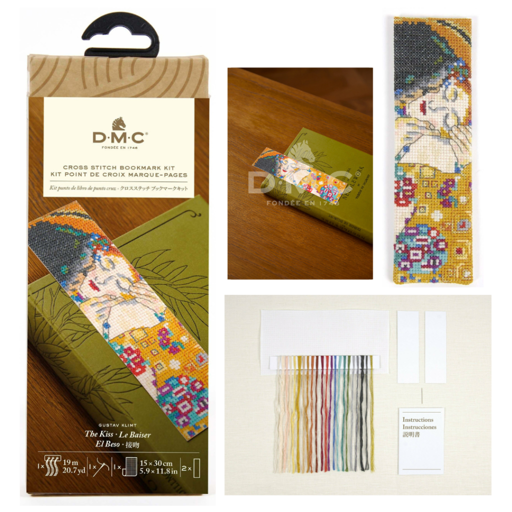 DMC ชุดปักครอสติส The Kiss by Gustav Klimt –"Bookmark" BK199ุ9