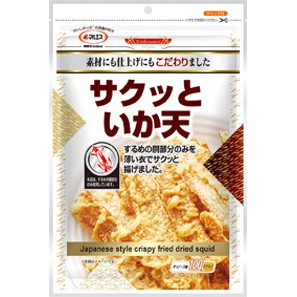 Sakutto Ikaten Maruesu ปลาหมึกทอดกรอบ รสดั้งเดิม ห่อใหญ่ 72 กรัม ไว้ทานเล่นหรือเป็นกับแกล้ม หอม อร่อย ทานง่าย