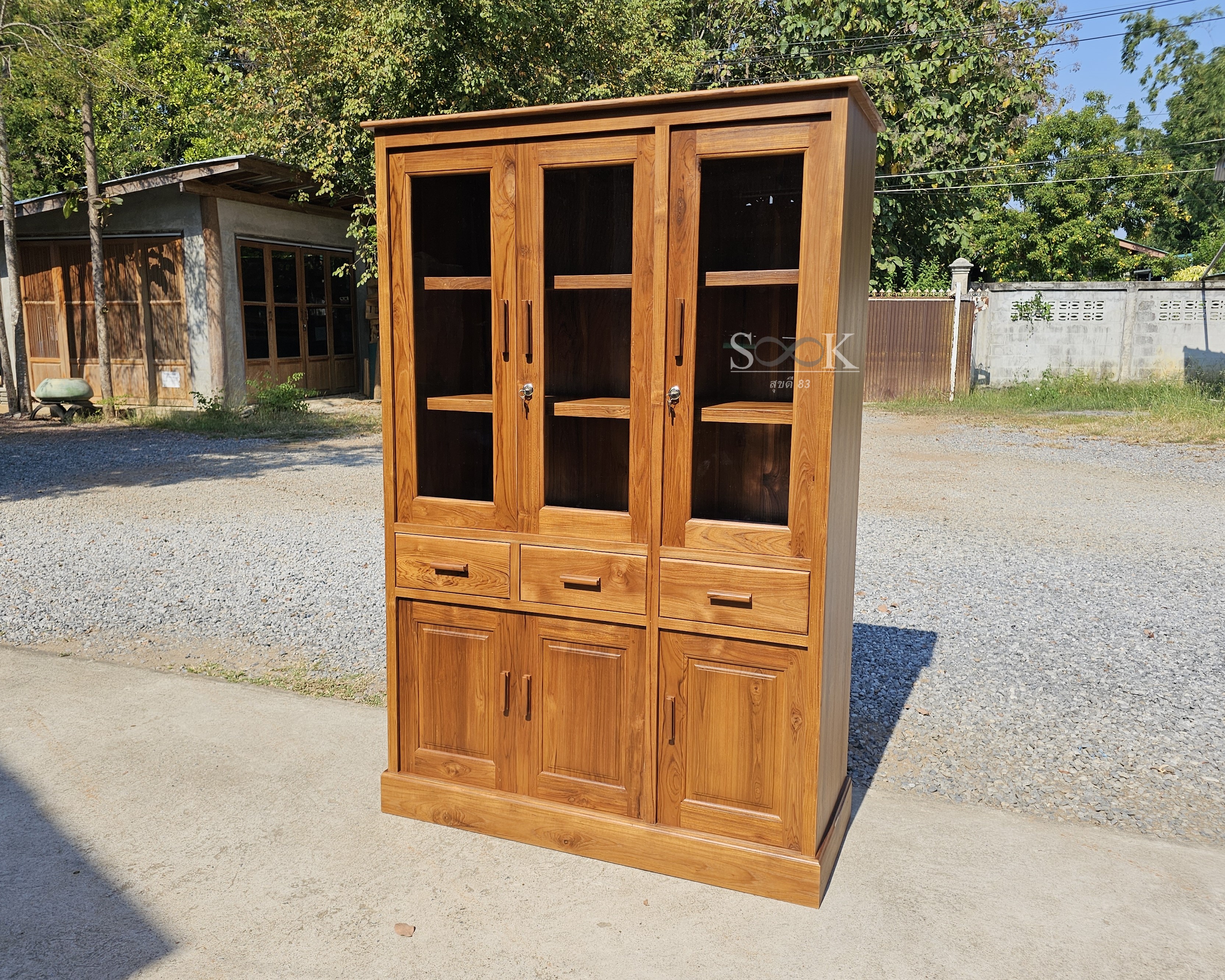 ตู้โชว์บานกระจกสูง 2 ม.