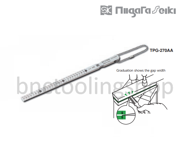 เตเปอร์เกจหน้าแคบ 0.3-3มิล,Taper Gauge 0.3-3mm,Niigataseiki,TPG-270AA