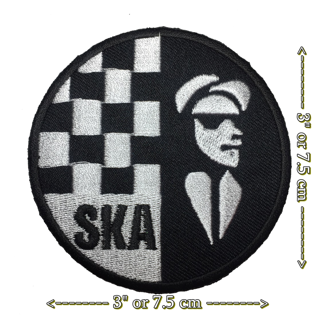 Ska ตัวรีดติดเสื้อ อาร์มรีด อาร์มปัก ตกแต่งเสื้อผ้า หมวก กระเป๋า แจ๊คเก็ตยีนส์ Hipster Embroidered Iron on Patch