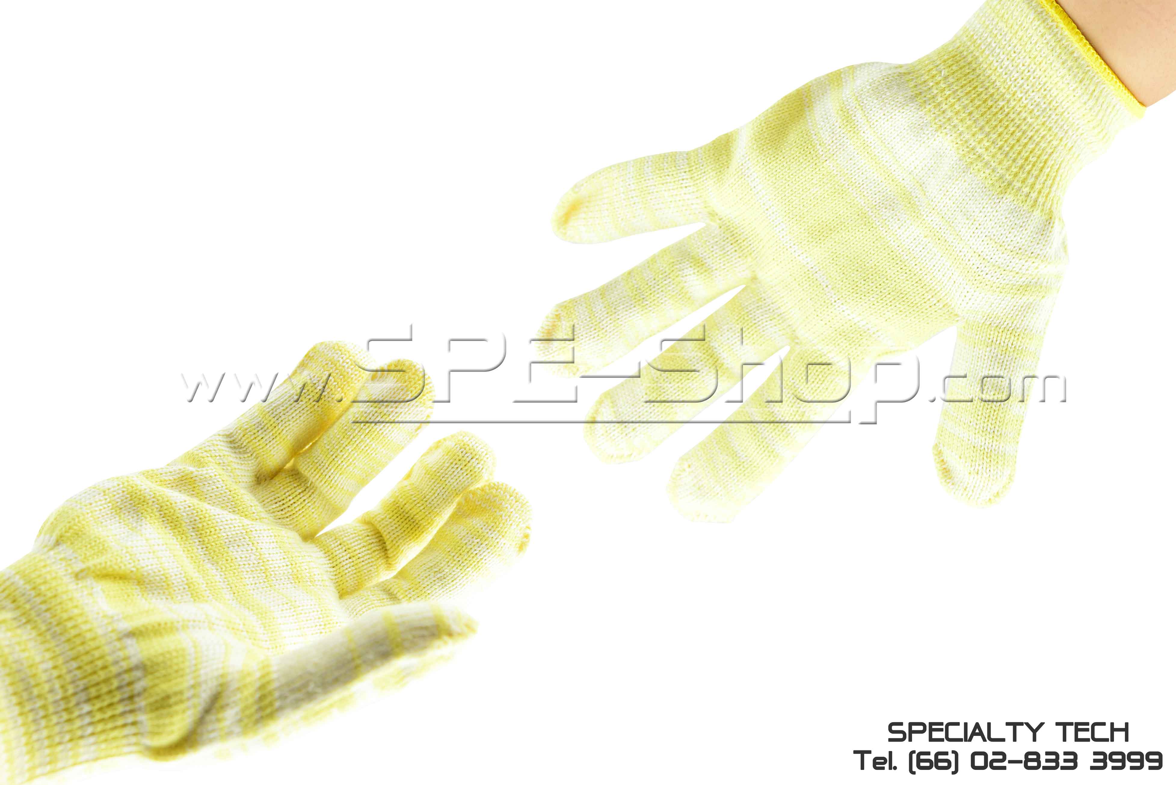 ถุงมือเคฟล่าร์แท้ 100% Kevlar Glove 10G Cut 5