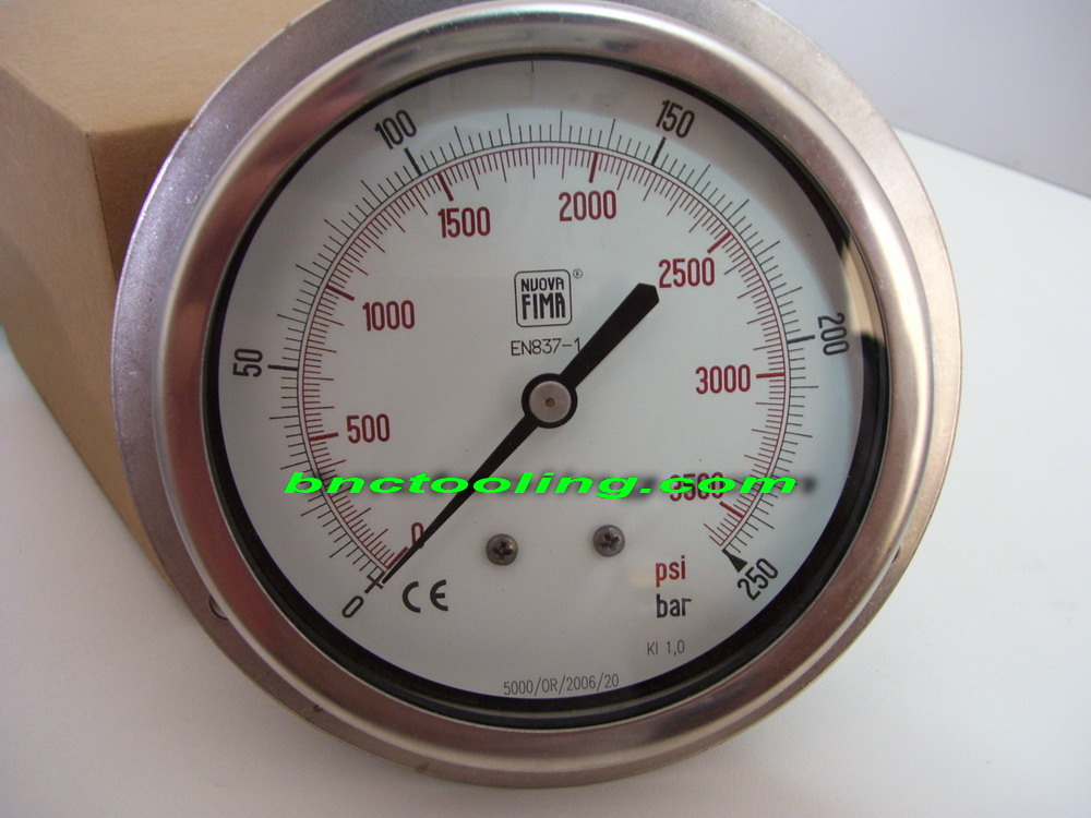 Nuova fima,Pressure Gauge ITALY หน้าปัด 4 Center Black Type,PG4CB
