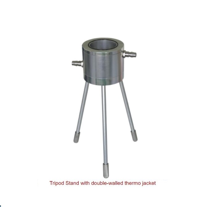 ขาตั้งสำหรับถ้วยวัดความหนืดแบบ2ชั้นควบคุม อุณหภูมิ , Tripod Stand with double-walled thermo jacket for Flow Cup viscosity cup holding device better positioning and repeatability bracket.