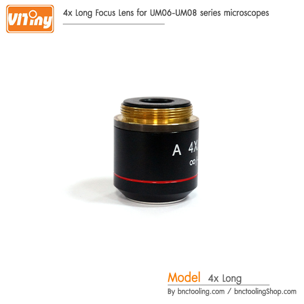 ViTiny, 4x Long Focus Lens for UM06-UM08 series microscopes,4x Long