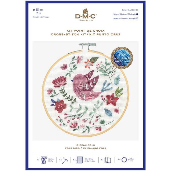 DMC ชุดปักครอสติส Folk Bird BK1928 พร้อมอุปกรณ์ครบ