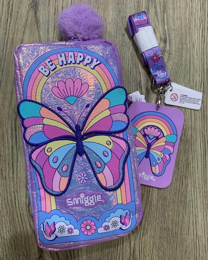 ป้ายห้อยคอ Smiggle Whirl- Bus Pass Lanyard- Limitless ผีเสื้อ