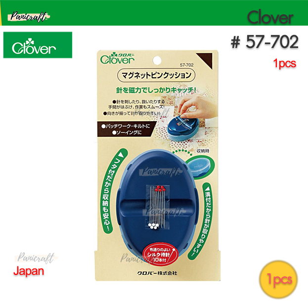 Clover 57-702 หมอนแท่นวางเข็มแม่เหล็ก สีฟ้าน้ำเงิน Japan