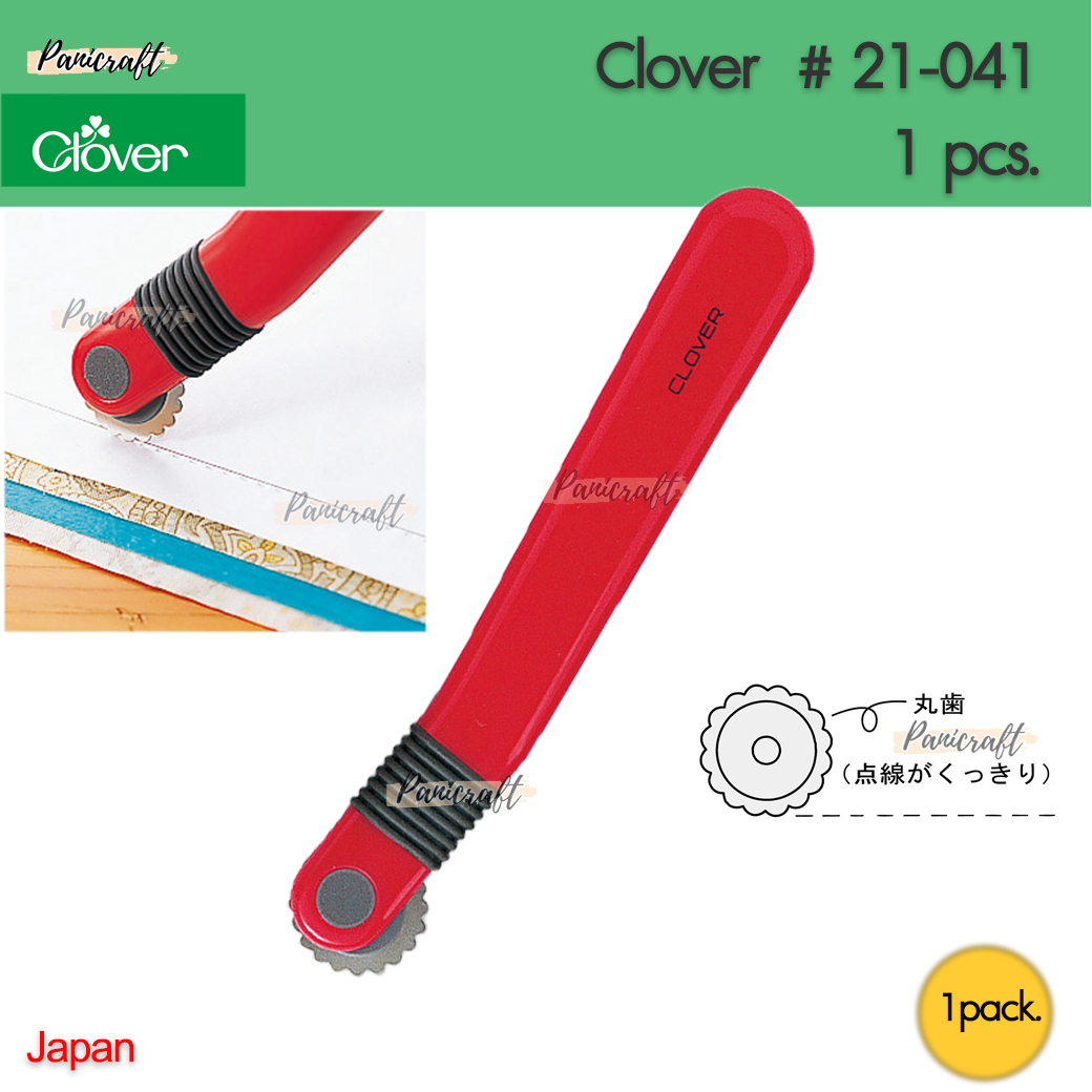 Clover 21-041 ลูกกลิ้งด้ามแดงหัวทู่ japan แท้