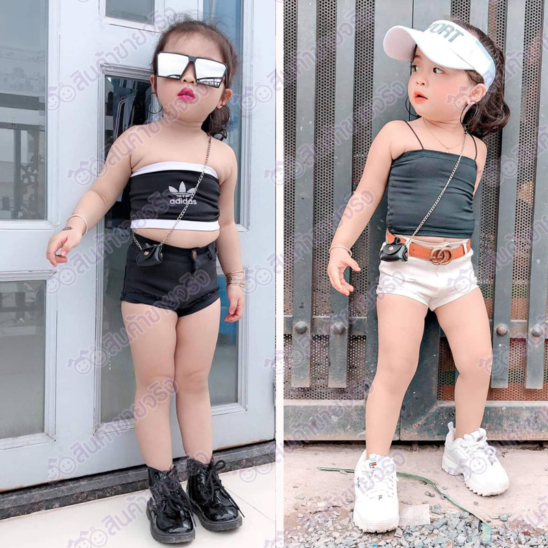 OK01/💜พร้อมส่ง💜ชุดเด็กผู้หญิงกางเกงยีนส์แซ่บ ยอดฮิต ผ้านิ่มยืด ตามตัวเด็ก (เนื้อดีมากคะ)