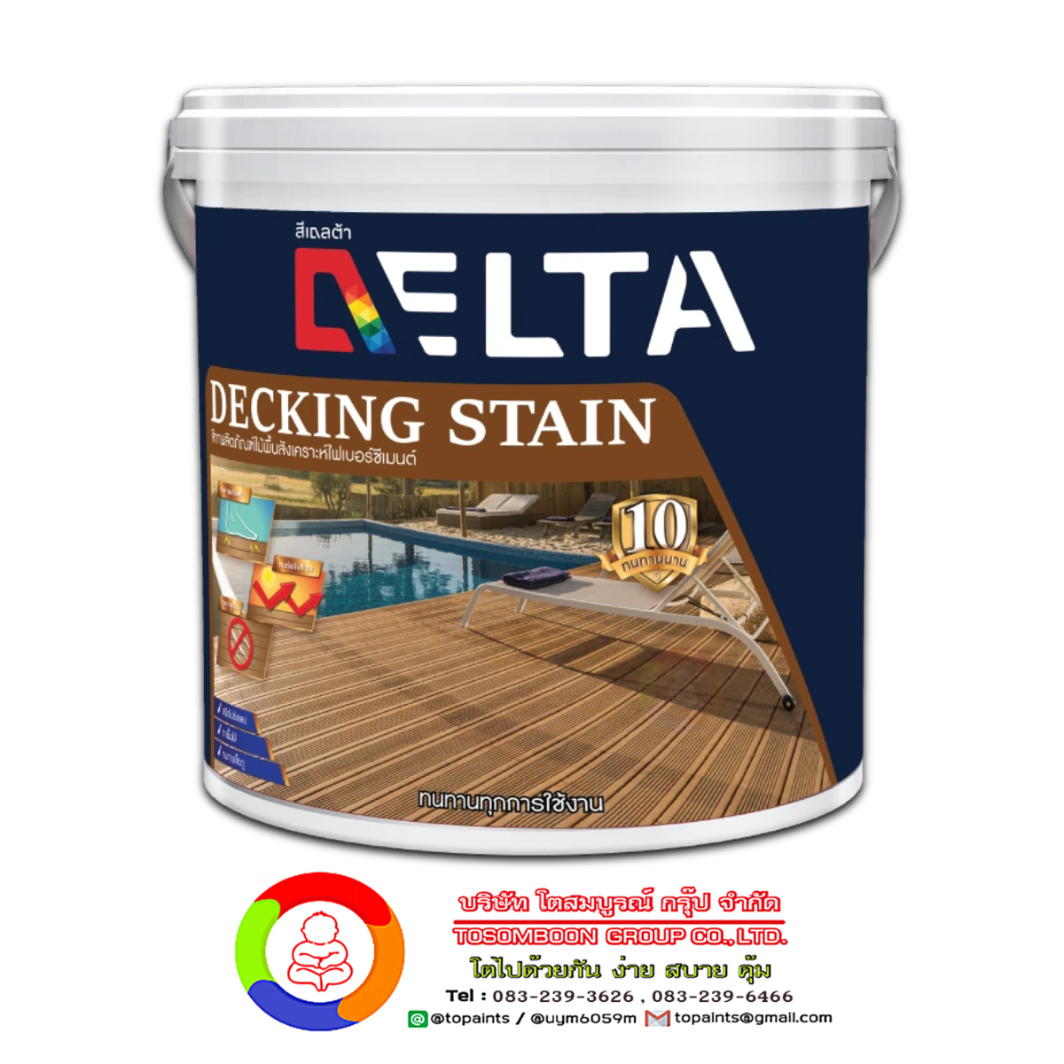 สีเดลต้า เดกกิ้ง สเตน Delta Decking Stain