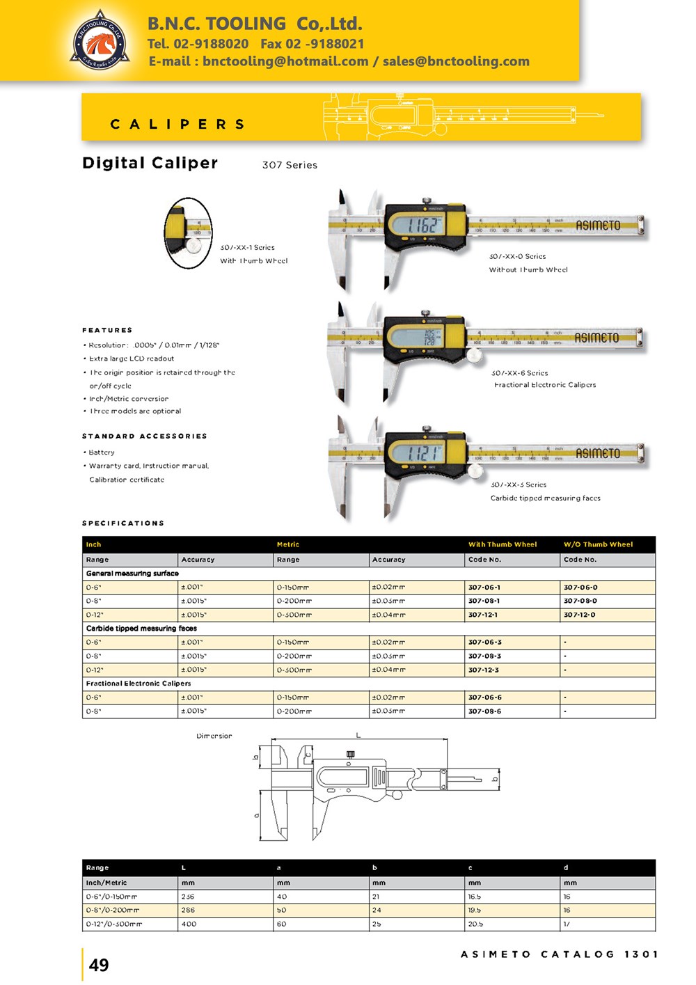 ASIMETO,P49,Digital Caliper,307-06-0