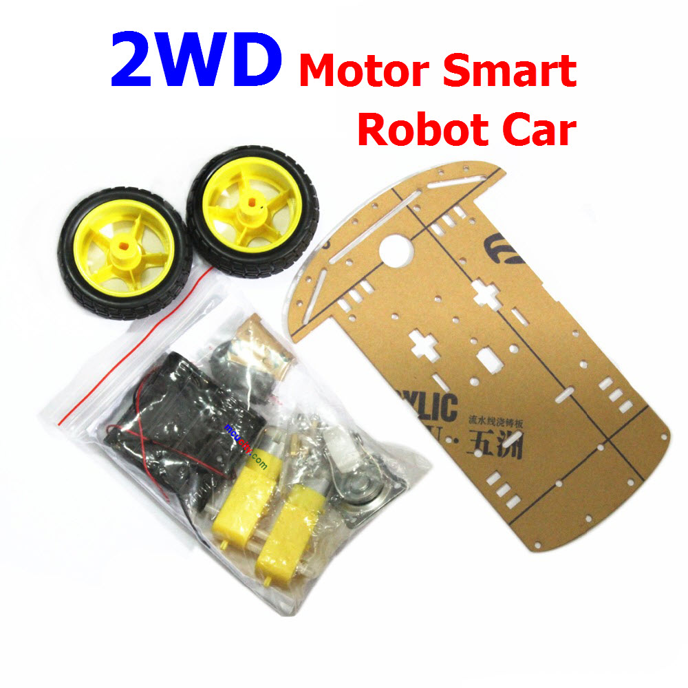 2WD Smart Car Chassis Kit Tracing Car With Speed Encoder 1:48 for Arduino