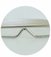 ตะแกรงพัก 1 ชั้น สแตนเลส มีขาตั้ง 4 มุม