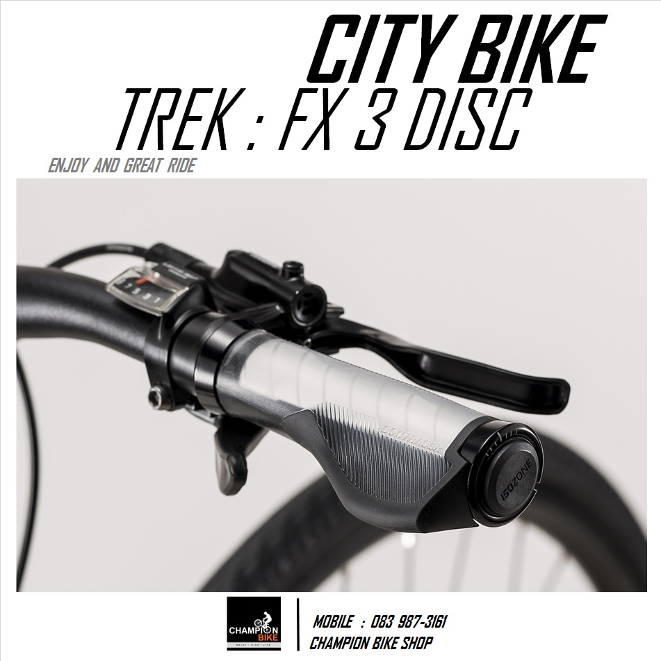 จักรยานซิตี้ไบค์ TREK : FX 3 DISC CITY BIKE - 2020 สีขาว-เทา