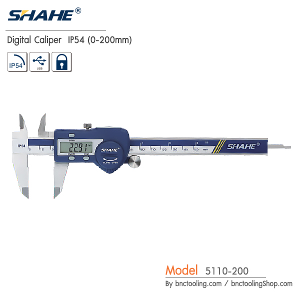 SHAHE,Digital Vernier Caliper IP54 (0-200mm),5110-200
