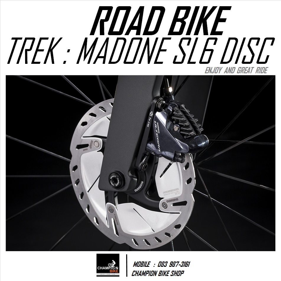 จักรยานเสือหมอบ TREK MADONE SL 6 DISC AERO ROAD BIKE - 2021 สีดำด้าน-เหลืองนีออน