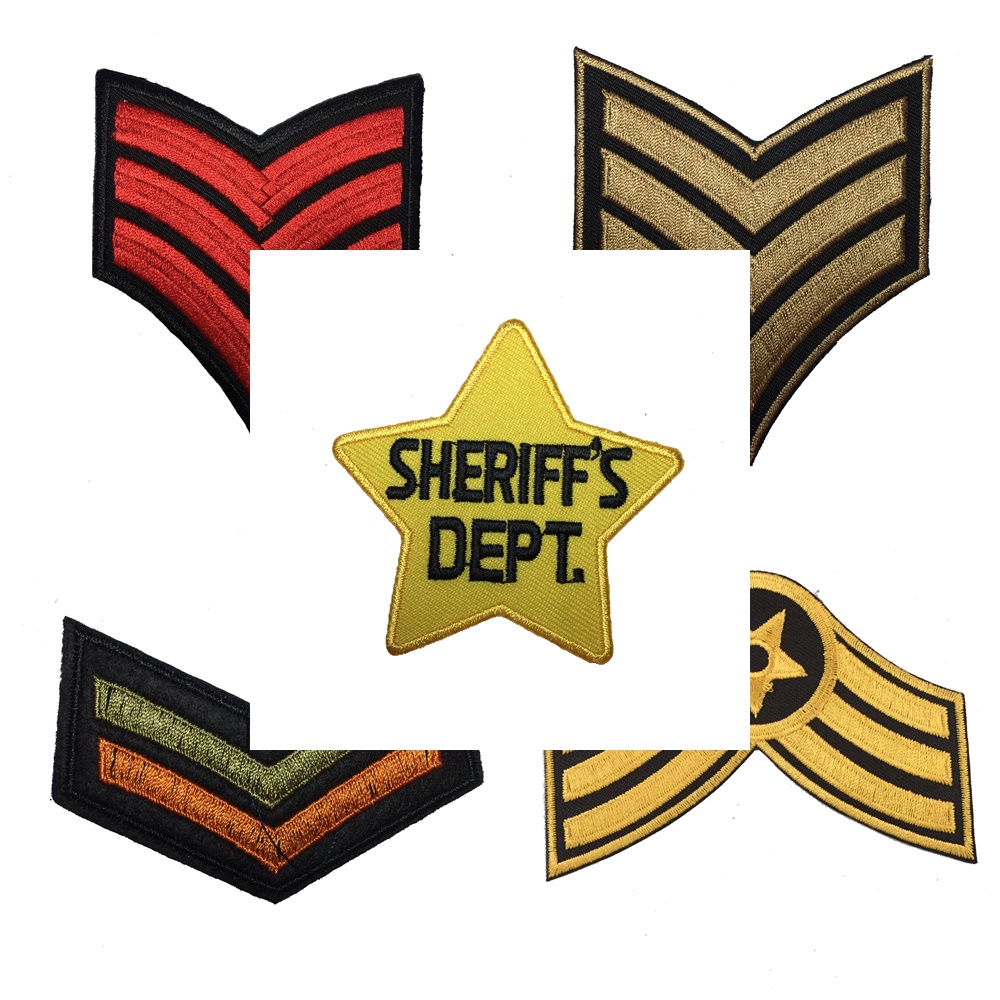 บั้ง ยศ เครื่องแบบตำรวจ ตัวรีดติดเสื้อ อาร์มรีด อาร์มปัก ตกแต่งเสื้อผ้า หมวก กระเป๋า แจ๊คเก็ตยีนส์ Badge Embroidered Iron on Patch