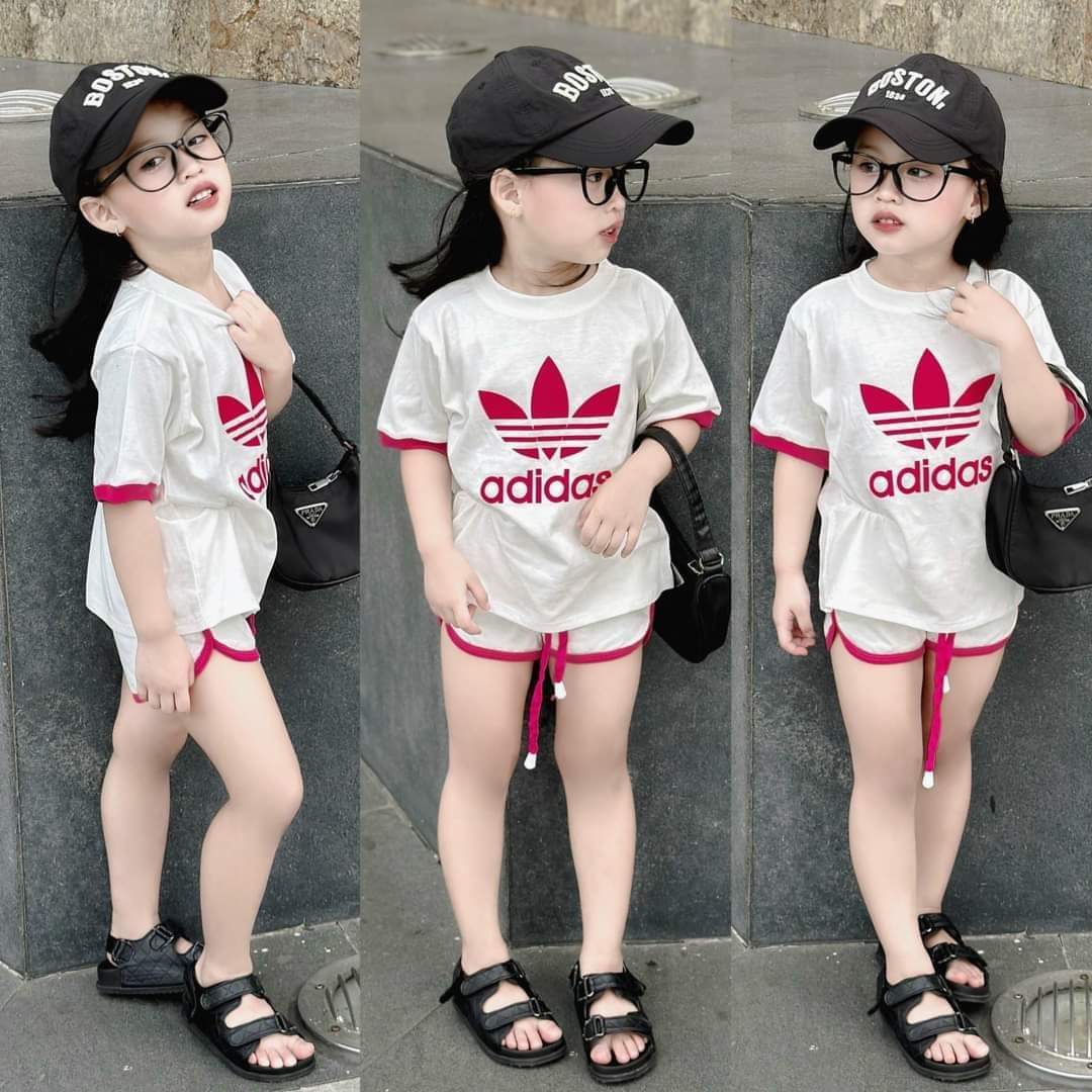 💜พร้อมส่ง💜ชุดเด็กผู้หญิง/C6.74-adid...as 2 ชิ้น