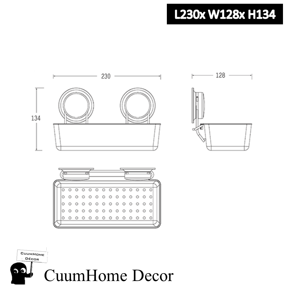 VR-42 ถาดวางพร้อมรูระบายน้ำ ถอดทำความสะอาดได้