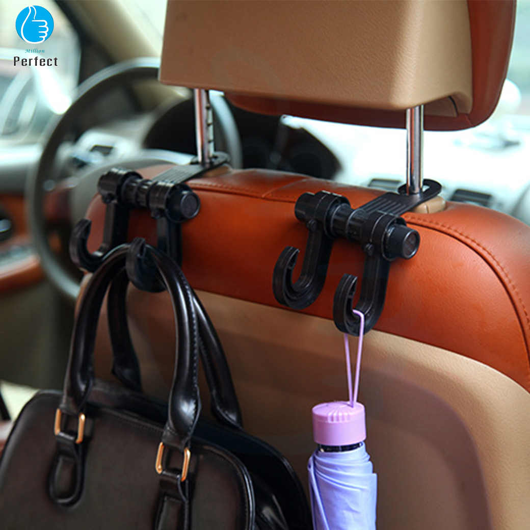 ที่แขวนของในรถ 2 ข้าง ที่แขวนของหลังเบาะรถ ตะขอแขวนของหลังเบาะรถ ตะขอแขวนอเนกประสงค์ รับน้ำหนักได้ถึง 20kg รุ่น HH2