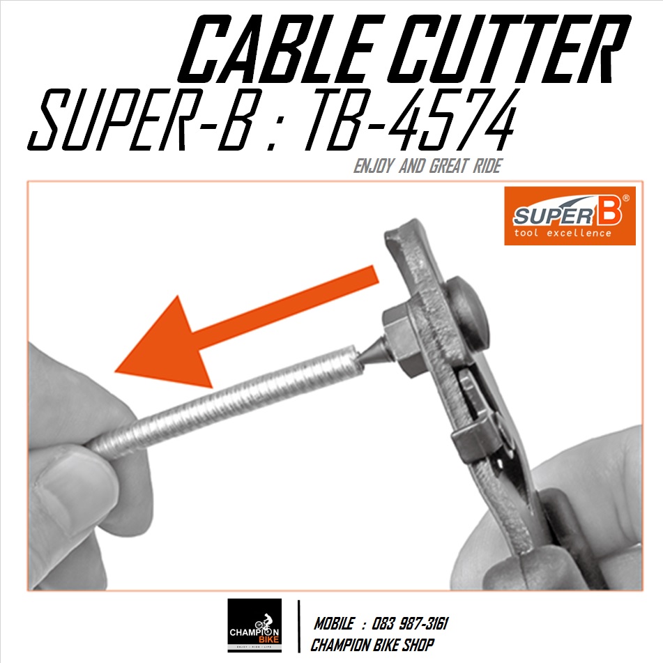 คีมตัดสายเกียร์ รุ่นประหยัด SUPER-B : TB-4574 - CABLE CUTTER BIKE TOOL
