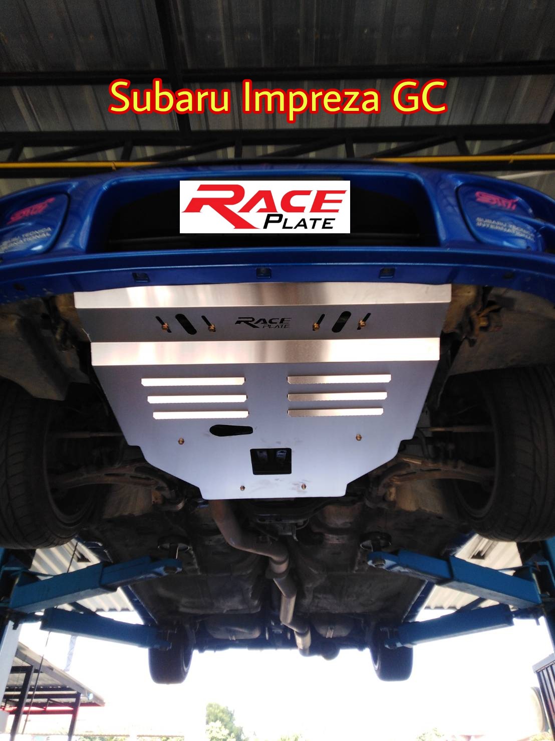 แผ่นปิดใต้ห้องเครื่องอลูมิเนียม Subaru Impreza GC Raceplate_Undertray