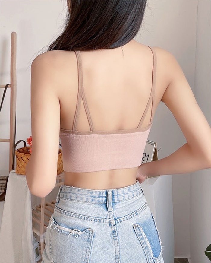 NA202 เสื้อบราสายเดี่ยวเอวลอยเซ็กซี่ ด้านในเป็นฟองน้ำถอด-ใส่ได้ ด้านหน้าเป็นซิปรูดผ่ากลางตามรูปเลยค่ะ