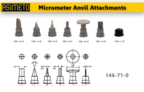ASIMETO,P45,Micrometer Anvil Attachments,146-71-0