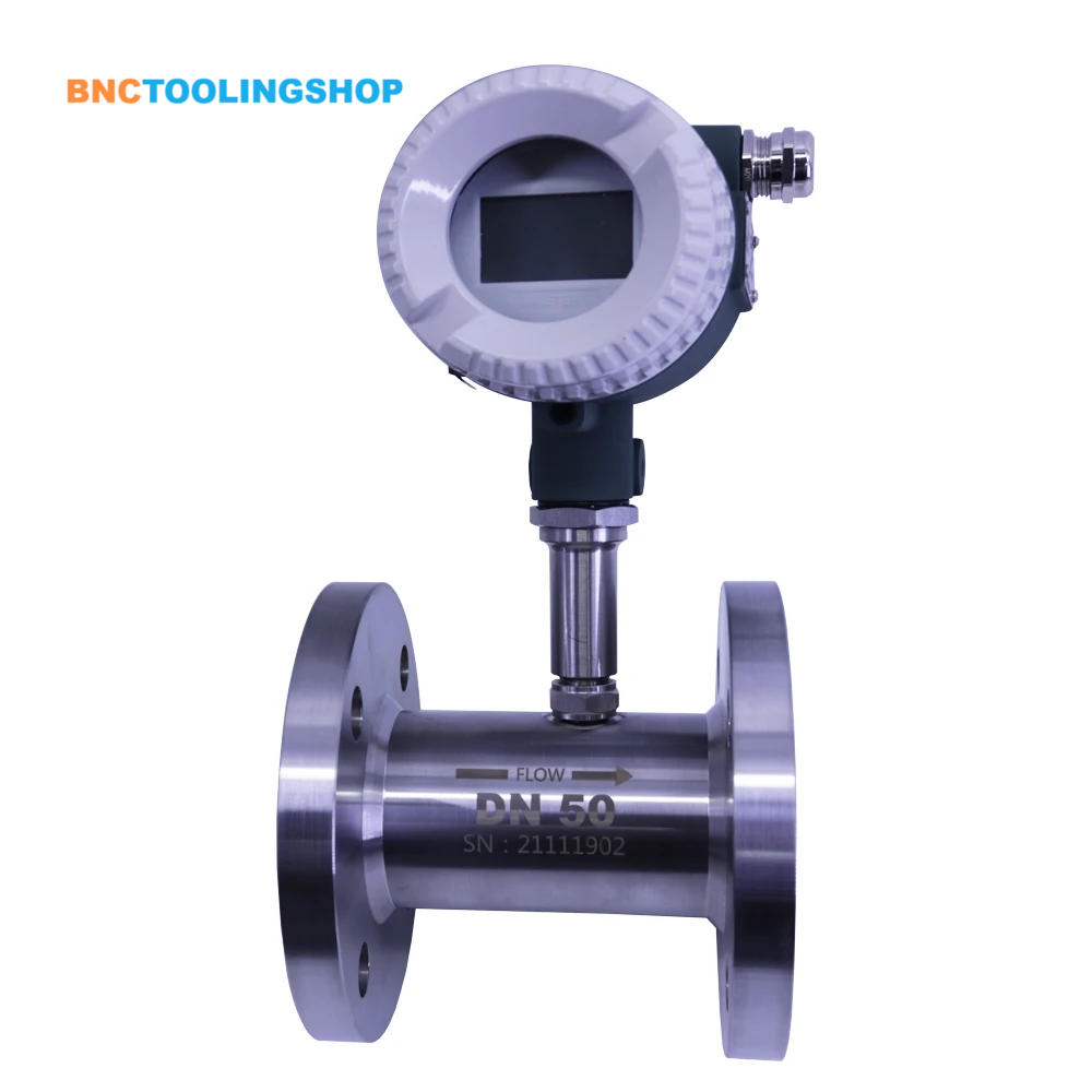 เครื่องวัดอัตราการไหล,DN50MM Turbine Flowmeter Stainless Steel,Liquid Turbine Flow Meter Volumetric Measuring,