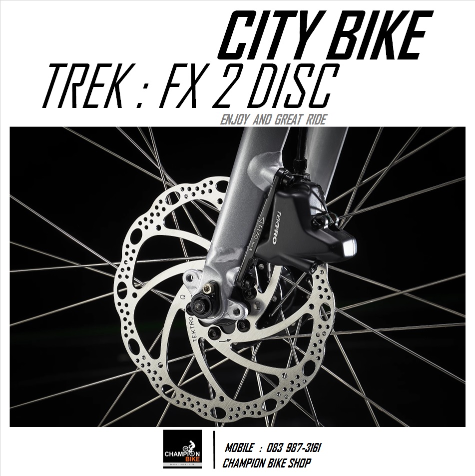 จักรยานซิตี้ไบค์ TREK : FX 2 DISC CITY BIKE - 2023 สีเงิน-เงินโครเมี่ยม