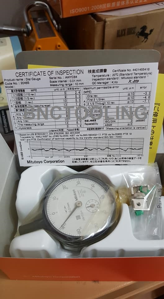ไดอัลเกจ มิตูโตโย รู่น2046S, Mitutoyo Dial Indicator 2046S (0-10mm)-0.01mm