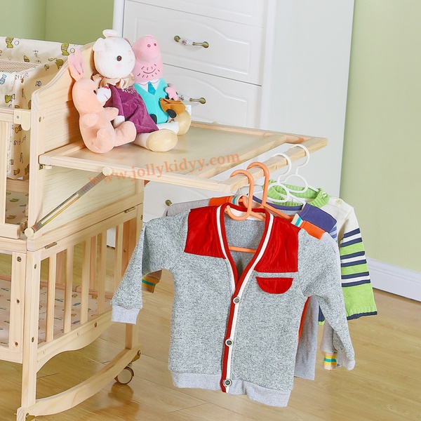 เตียงนอนไม้สำหรับเด็ก ครบชุดแถมเปลไกวเล็ก B10131