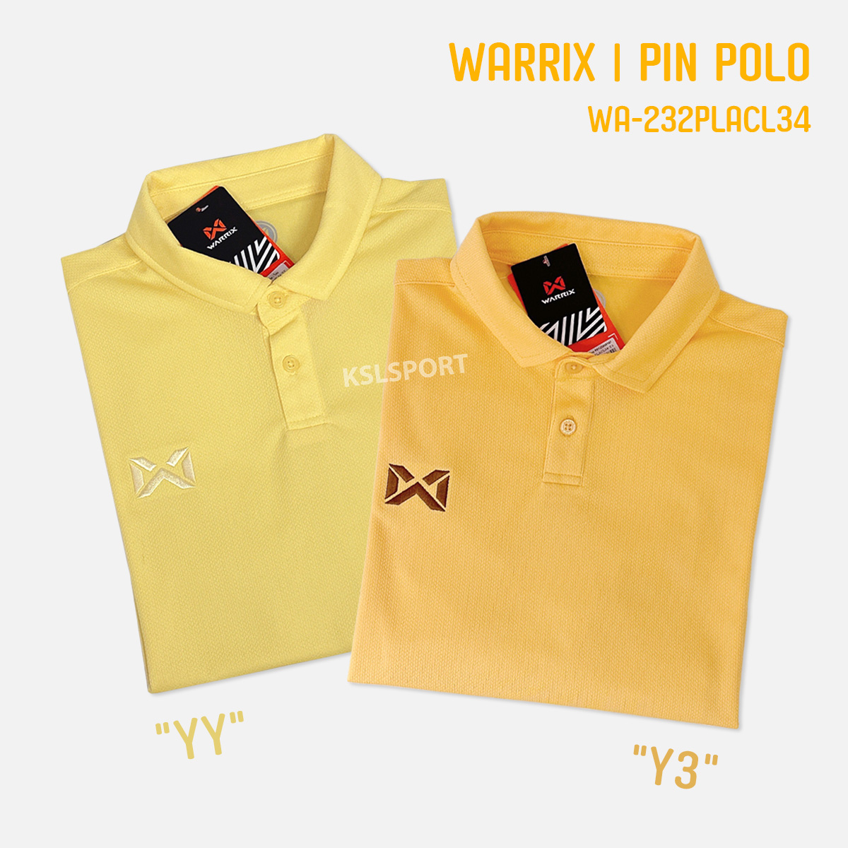 Special Price!! WARRIX รุ่น PIN เสื้อโปโล เสื้อคอปก วอริกซ์ สีล้วน (WA-232PLACL34) สีชุดที่ 2