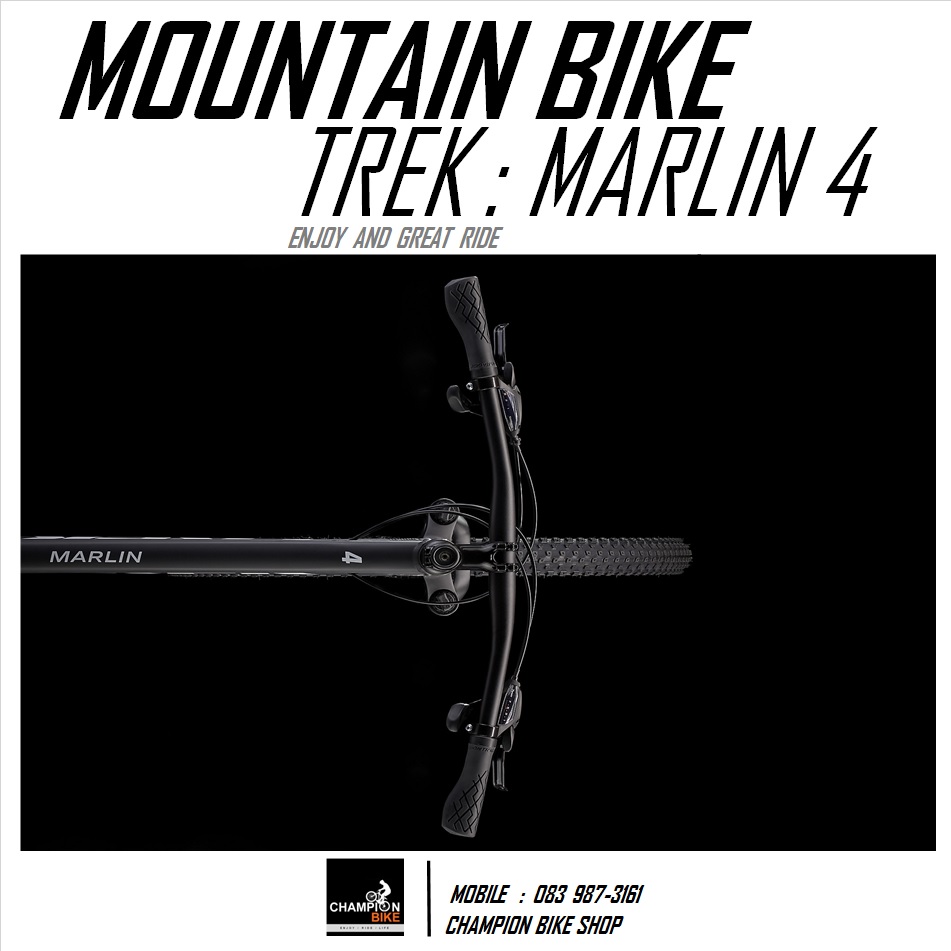 จักรยานเสือภูเขา TREK MARLIN 4 DISC MOUNTAIN BIKE - 2022 สีดำด้าน-ขาว