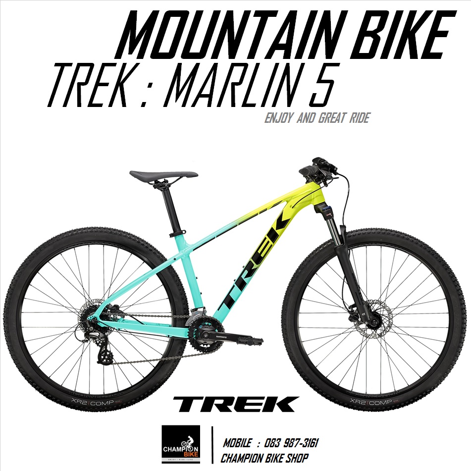 จักรยานเสือภูเขา TREK MARLIN 5 DISC MOUNTAIN BIKE - 2022 สีเขียวนีออน-เขียวมินต์