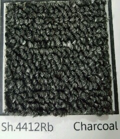 พรมทอสีเทาเข้ม SH4412RB ชื่อสี ชาโคล ราคา ตร.หลาละ 300 บาท รุ่นนี้ สีพื้น ไม่มีลายค่ะ
