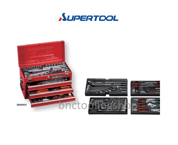 เครื่องมือชุดพร้อมหีบเครื่องมือ (70 ชิ้น/ชุด),Tool Set (Deluxe Set) Fo Professional use,Supertool,S8000DX