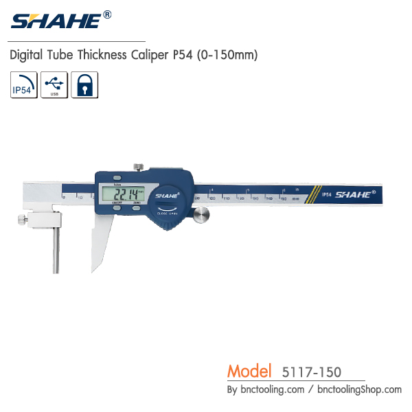 SHAHE,Digital Tube Thickness Caliper P54 (0-150mm),5117-150