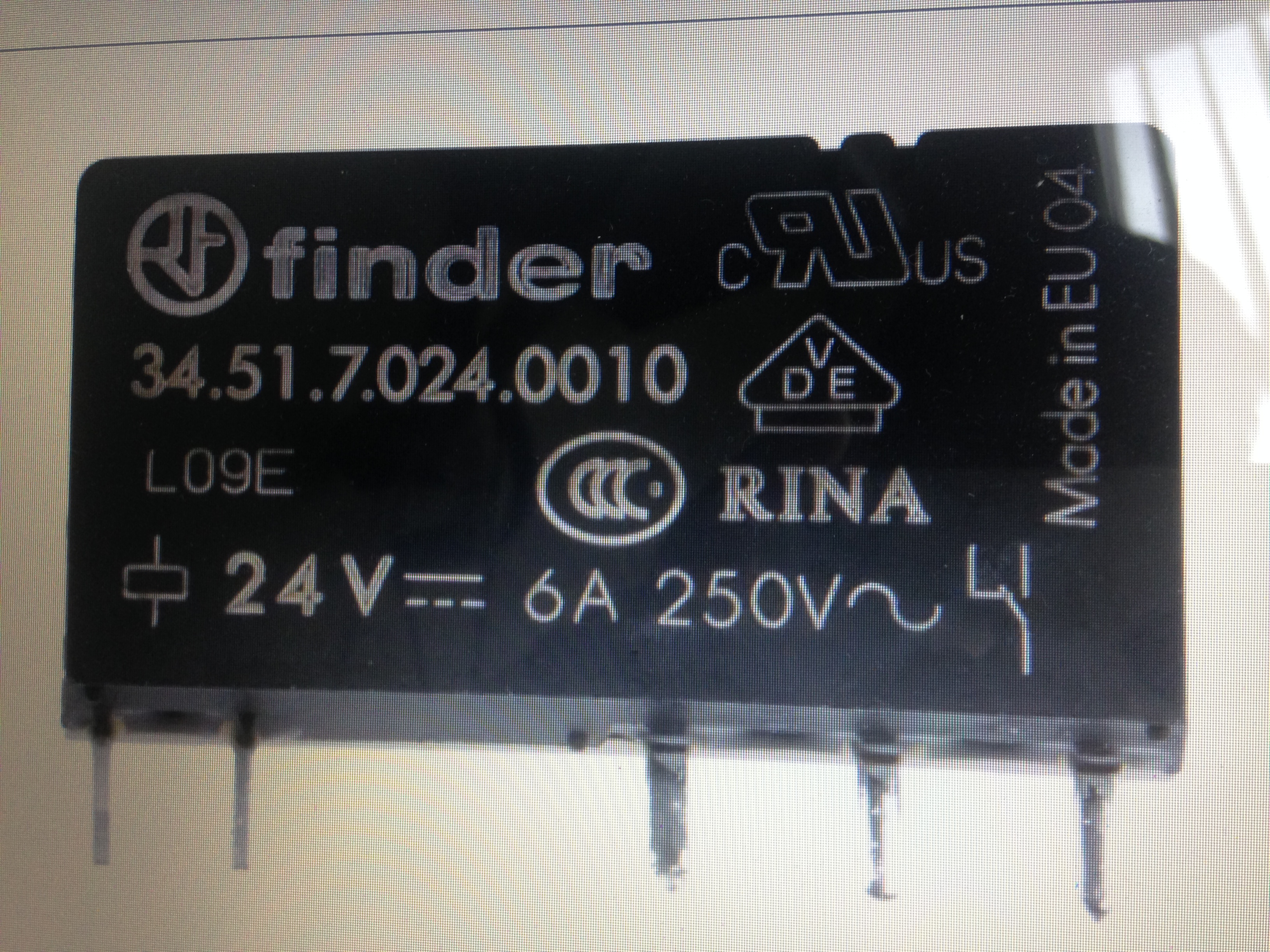 SPDT Relay Finder 34.51.7.024.0010 NON-LATCHING PCB MOUNT