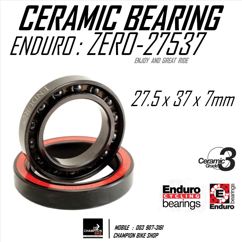 ลูกปืนเซรามิค 27.5x37x7mm ENDURO : MR27537 ZERO CERAMIC BEARING