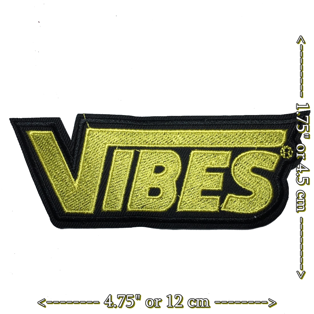 Vibes ตัวรีด ติดเสื้อ อาร์มรีด อาร์มปัก ตกแต่งเสื้อผ้า หมวก กระเป๋า แจ๊คเก็ตยีนส์ Quote Embroidered Iron on Patch