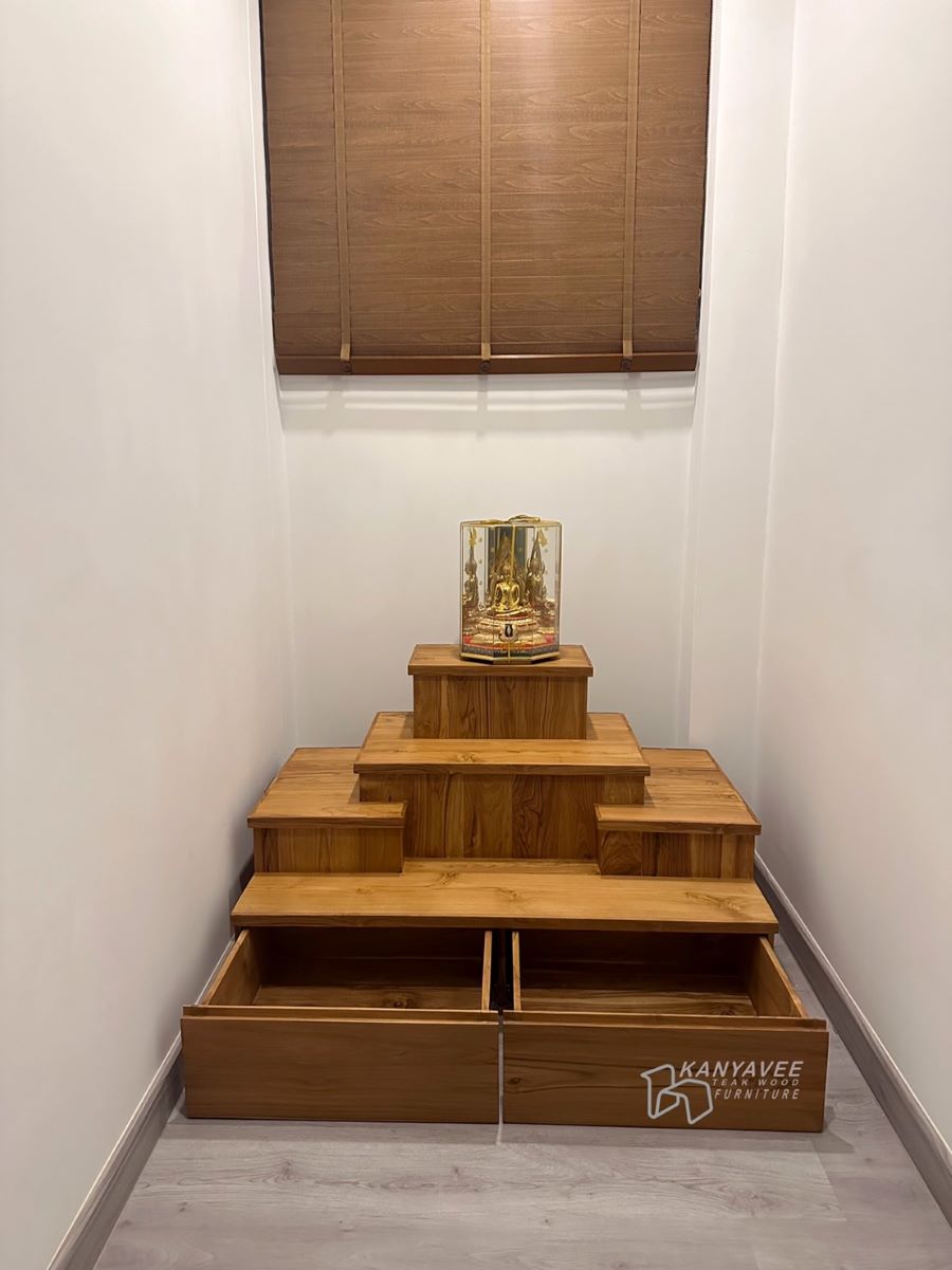 โต๊ะหมู่บูชาโมเดิร์นไม้สัก