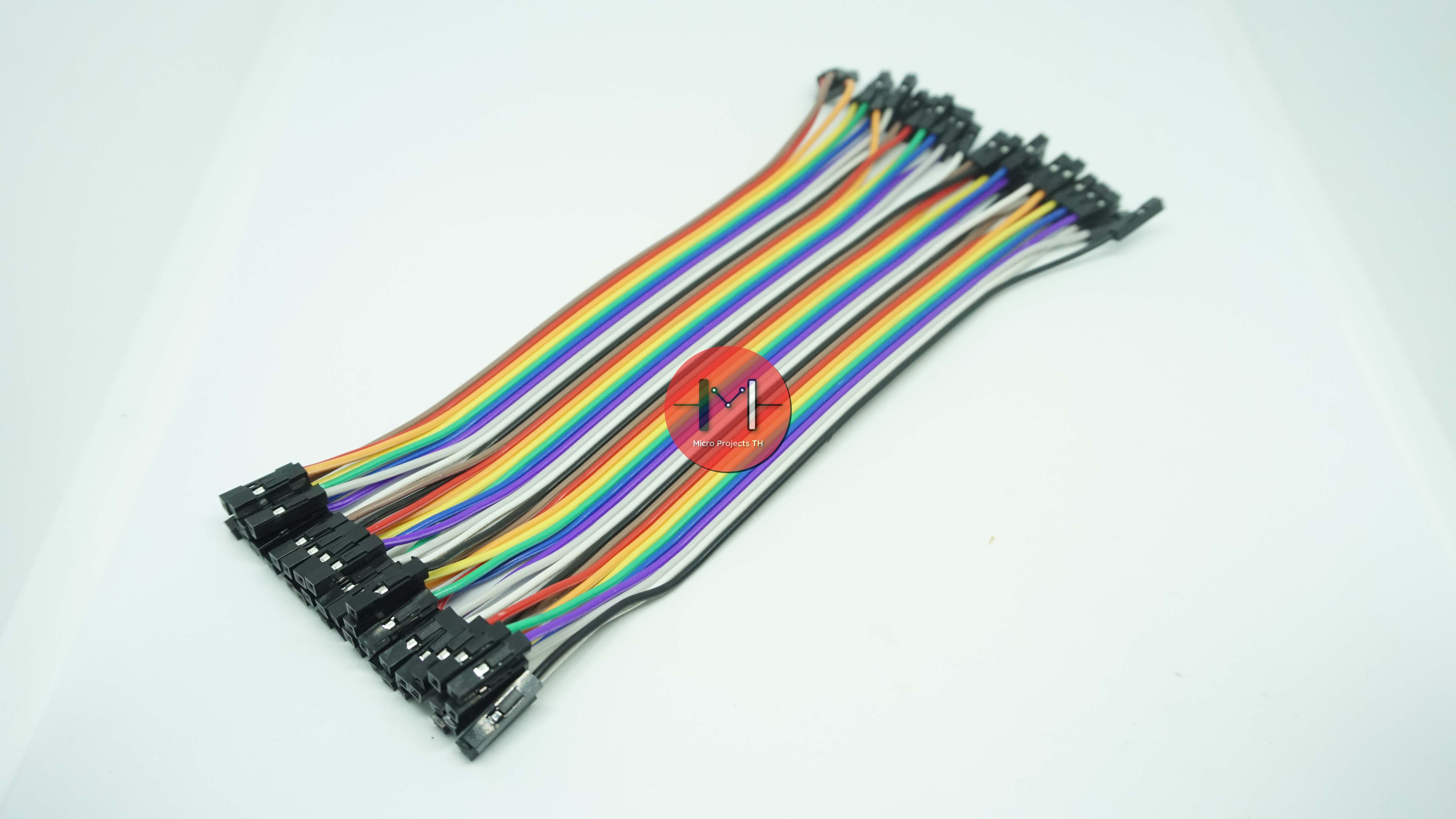 Jumper Arduino สายไฟจัมเปอร์ยาว 15cm เมีย - เมีย จำนวน 40 เส้น