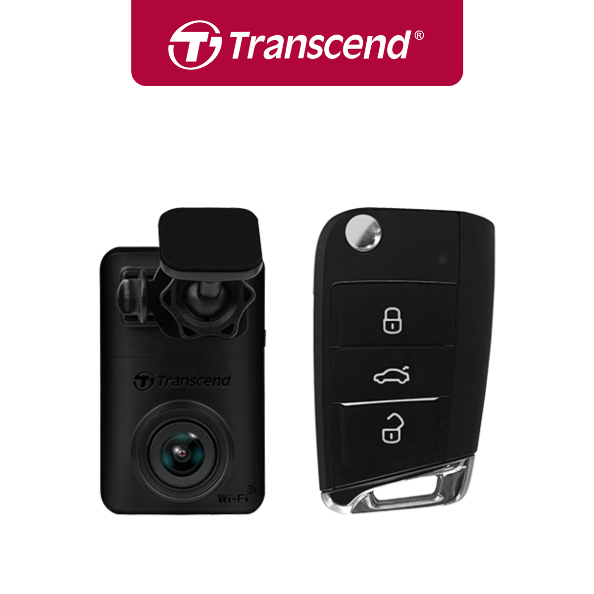 Transcend กล้องติดรถยนต์ DrivePro 10 2K QHD 1440P ฟรี Memory Card 64GB * รับประกัน 2ปี TS-DP10A-64G